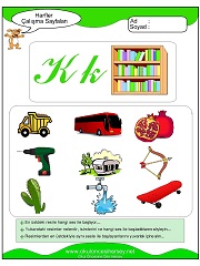 K Sesi Çalışma Sayfaları